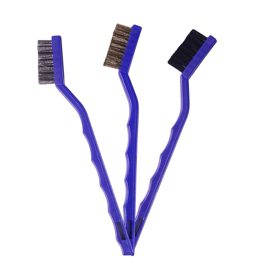 KIT 3 ESCOVAS DE AÇO PARA DETALHAMENTO AUTOMOTIVO VONIXX