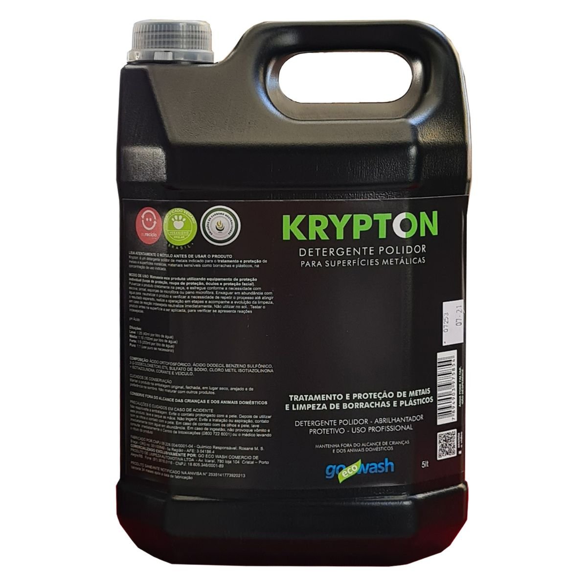 KRYPTON DETERGENTE POLIDOR DE METAIS 5L GO ECO WASH