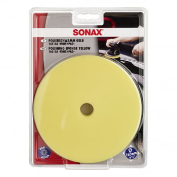 BOINA DE ESPUMA AMARELA COM FURO 165MM SONAX