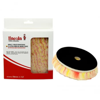 BOINA DE LÃ PIRULITO VERMELHA/AMARELA CORTE COM INTERFACE ROTATIVA 5,5 POL LINCOLN