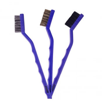 KIT 3 ESCOVAS DE AÇO PARA DETALHAMENTO AUTOMOTIVO VONIXX