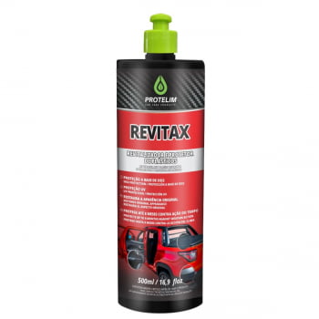 KIT 2 REVITAX REVITALIZADOR E PROTETOR DE PLÁSTICOS 500ML PROTELIM + APLICADOR DE ESPUMA