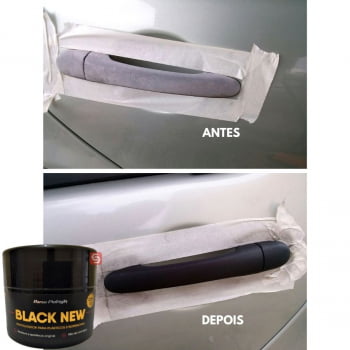 KIT 3 BLACK NEW REVITALIZADOR DE PLÁSTICOS EXTERNO 200G NEW POLISH