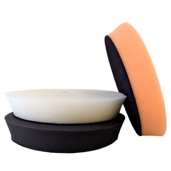 KIT BOINA DE ESPUMA LARANJA + BRANCA + PRETA 5 POL 140MM NEW POLISH