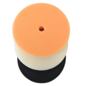 KIT BOINA DE ESPUMA LARANJA + BRANCA + PRETA 5 POL 140MM NEW POLISH