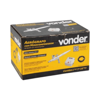 AERÓGRAFO COM MINI COMPRESSOR 10 PEÇAS VONDER