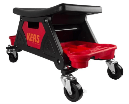 BANQUETA COM RODIZIOS 360 PROFISSIONAL LOWRIDER STOOL 130KG PARA DETALHAMENTO KERS