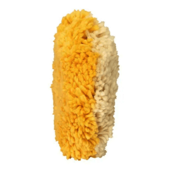 BOINA DE LÃ DUPLA FACE MISTA BRANCA / AMARELA 8 POL DIAMOND