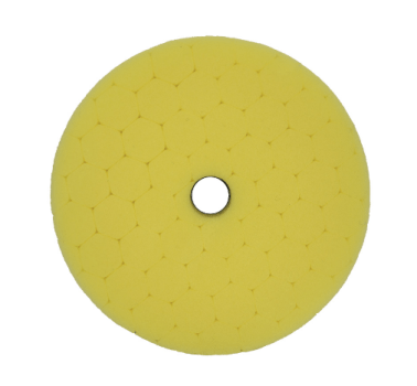 BOINA HEXAGONAL DE ESPUMA 5 P ROTO ORBITAL  AMARELA  CORTE MEDIO SGT