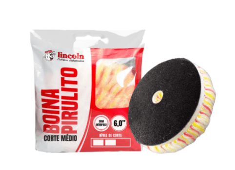 BOINA PARA POLIMENTO DE LÃ PIRULITO COM INTERFACE CORTE MÉDIO 6" LINCOLN