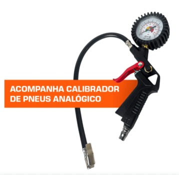 COMPRESSOR DE AR 220V ISENTO DE OLEO COM CARRETEL ENROLADOR 9,5M  MANGUEIRA  1,5HP  6PCM