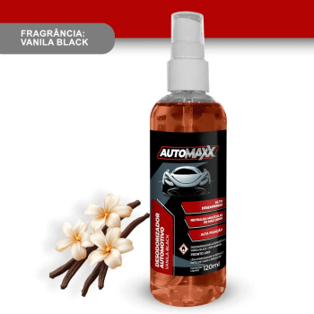 DESODORIZADOR AUTOMOTIVO VANILLA BLACK 120ML AUTOMAXX