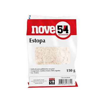 ESTOPA BRANCA PARA POLIMENTO PACOTE 150G NOVE54
