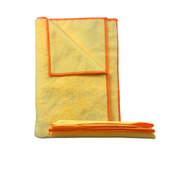 FLANELA DE MICROFIBRA AMARELA COM BORDA 40x60CM 350GSM LINCOLN