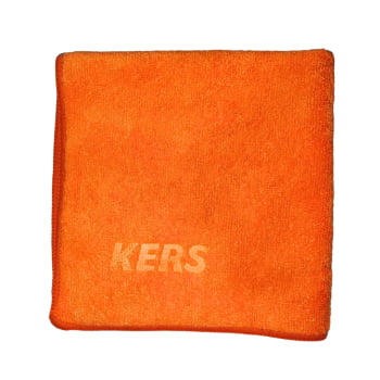 FLANELA DE MICROFIBRA LARANJA COM BORDA 40 X 40CM 360GSM KERS