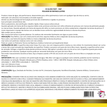 HGF HI GLOSS FAST COMPOSTO POLIDOR DE REFINO LUSTRO LPD 500ML LINCOLN
