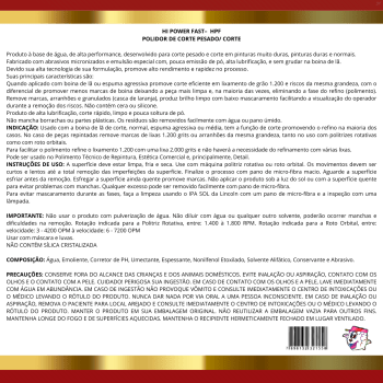 HPF HI POWER FAST COMPOSTO POLIDOR CORTE PESADO LPD 500G LINCOLN