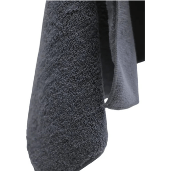 KIT 10 FLANELAS DE MICROFIBRA CINZA COM BORDA 40 X 40CM 360GSM KERS