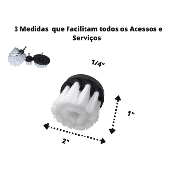 KIT 3 ESCOVAS MACIAS DE LIMPEZA PARA FURADEIRA E FUSADEIRA SGT TOOLS