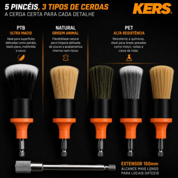 KIT DE PINCEIS DRILL - WORK SPEED 5PCS KERS