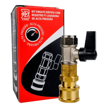 KIT ENGATE RÁPIDO C/ REGISTRO PARA LAVADORA DE ALTA PRESSÃO SGT TOOLS