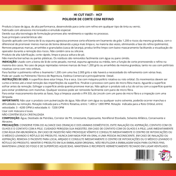 KIT HCF HI CUT FAST + HGF HI GLOSS FAST COMPOSTO POLIDOR CORTE REFINO LUSTRO LPD LINCOLN