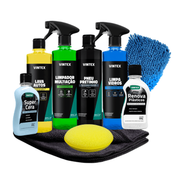 KIT LIMPEZA AUTOMOTIVA VONIXX COM 9 PRODUTOS COMPLETO HOBBY