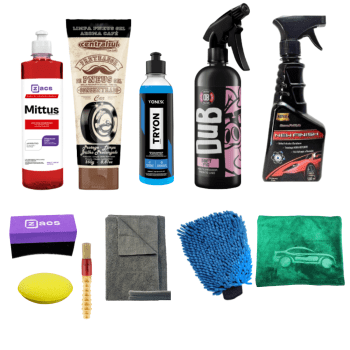 KIT LIMPEZA INTERNA E EXTERNA 11 PEÇAS