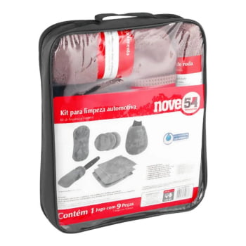KIT PARA LIMPEZA AUTOMOTIVA 9 PEÇAS NOVE54