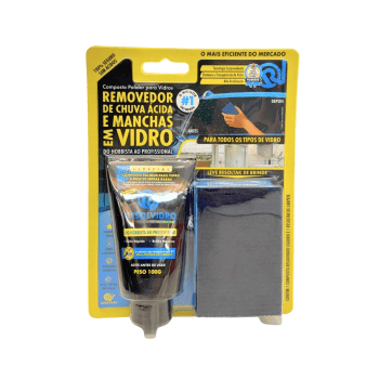 KIT REMOVEDOR DE CHUVA ÁCIDA E MANCHAS DE VIDROS 100G + RESOLTAK RESOLVIDRO