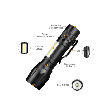 LANTERNA LED RECARREGÁVEL USO GERAL ATOPY