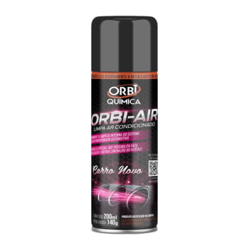 LIMPA AR CONDICIONADO AUTOMOTIVO SPRAY CARRO NOVO 200ML ORBI QUÍMICA