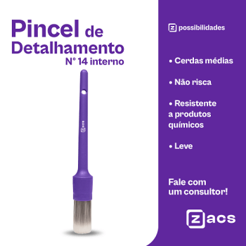 PINCEL PARA DETALHAMENTO AUTOMOTIVO MACIO INTERNO N°14 ZACS