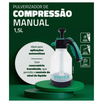 PULVERIZADOR DE COMPRESSÃO MANUAL GERADOR DE ESPUMA 1,5L VINTEX