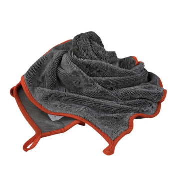 TOALHA DE SECAGEM CINZA BORDA VERMELHA TWIST 90 X 60 600 GSM KERS