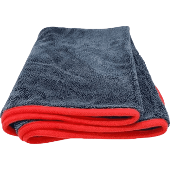 TOALHA DE SECAGEM CINZA BORDA VERMELHA TWIST 90 X 60 600 GSM KERS