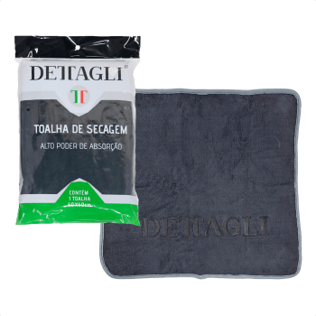 TOALHA DE SECAGEM CINZA ESCURO 60 X 60CM DETTAGLI