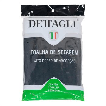 TOALHA DE SECAGEM CINZA ESCURO 60 X 60CM DETTAGLI