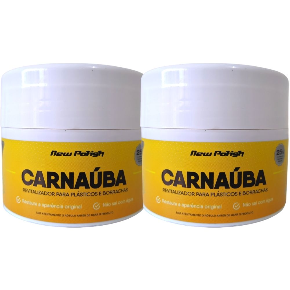 KIT 2 CARNAÚBA REVITALIZADOR DE PLÁSTICOS EXTERNO 200G NEW POLISH