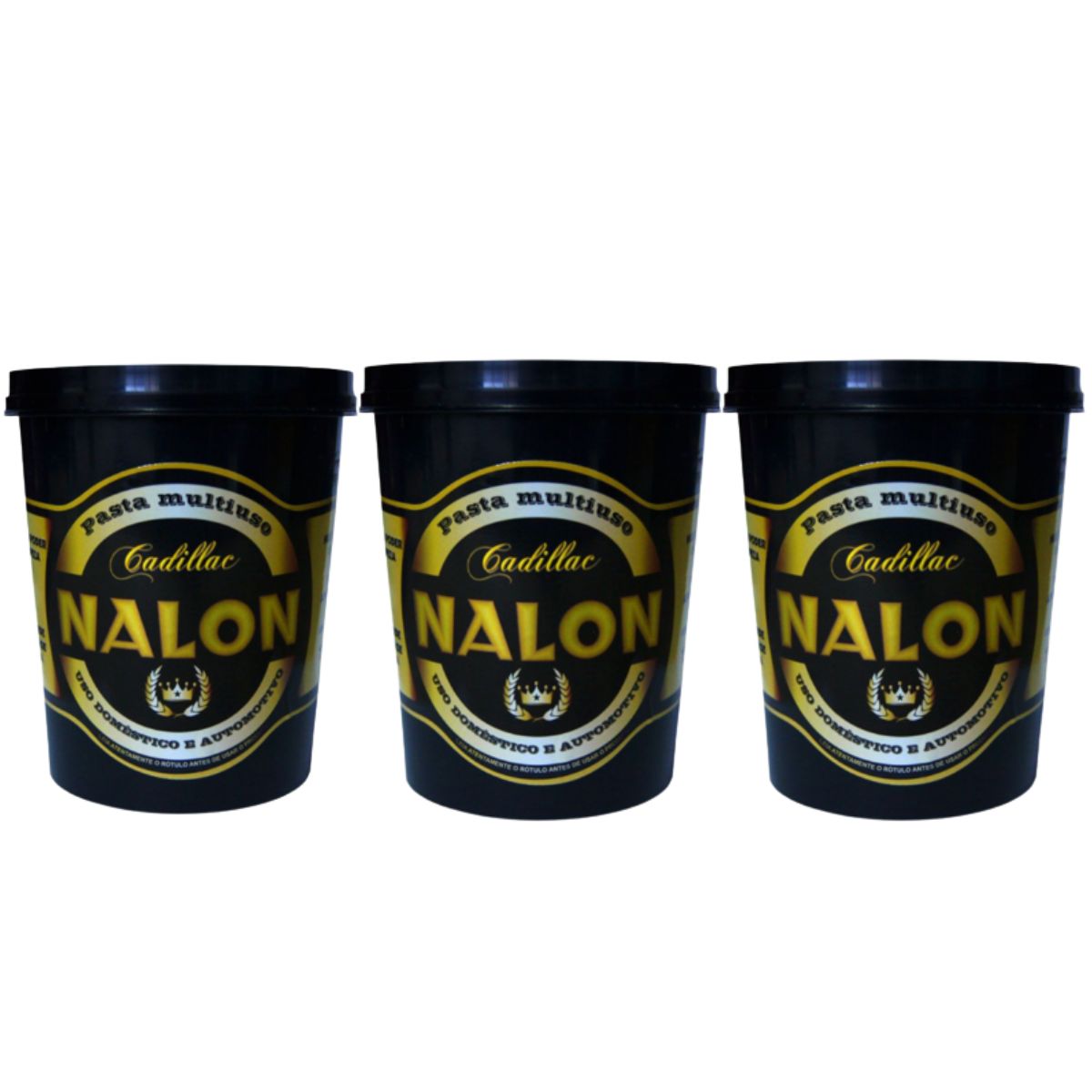 KIT 3 PASTA DE LIMPEZA MULTIUSO NALON 1KG CADILLAC