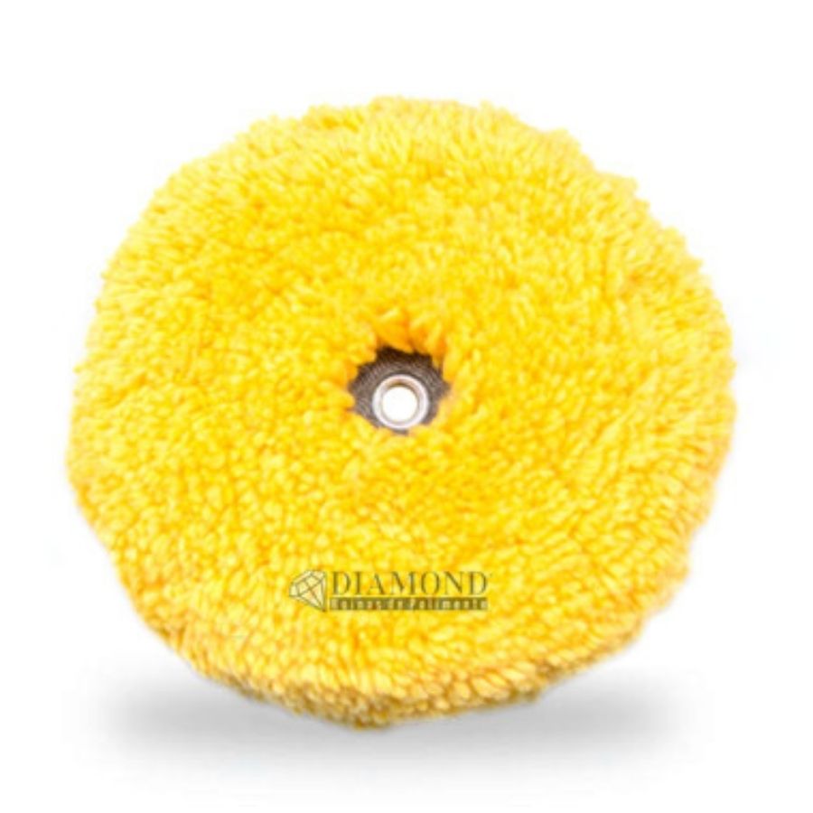 BOINA DE LÃ DUPLA FACE AMARELA MACIA REFINO 8 POL DIAMOND