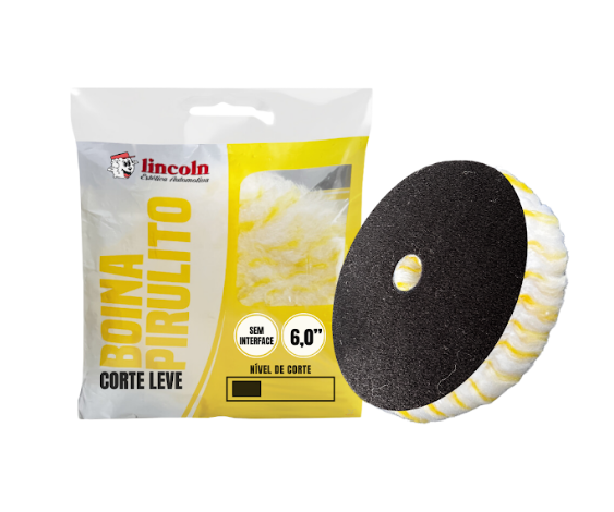 BOINA PARA POLIMENTO DE LÃ PIRULITO SEM INTERFACE CORTE LEVE 6"? LINCOLN