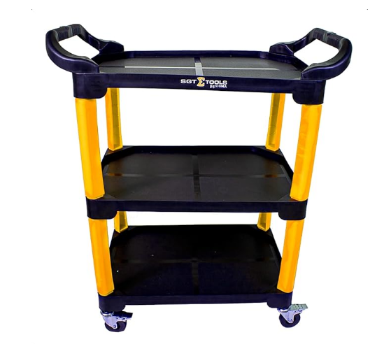 CARRINHO ORGANIZADOR 3 BANDEJAS AMARELO SGT