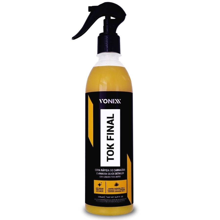 CERA DE CARNAÚBA TOK FINAL SPRAY LÍQUIDA 500ML VONIXX