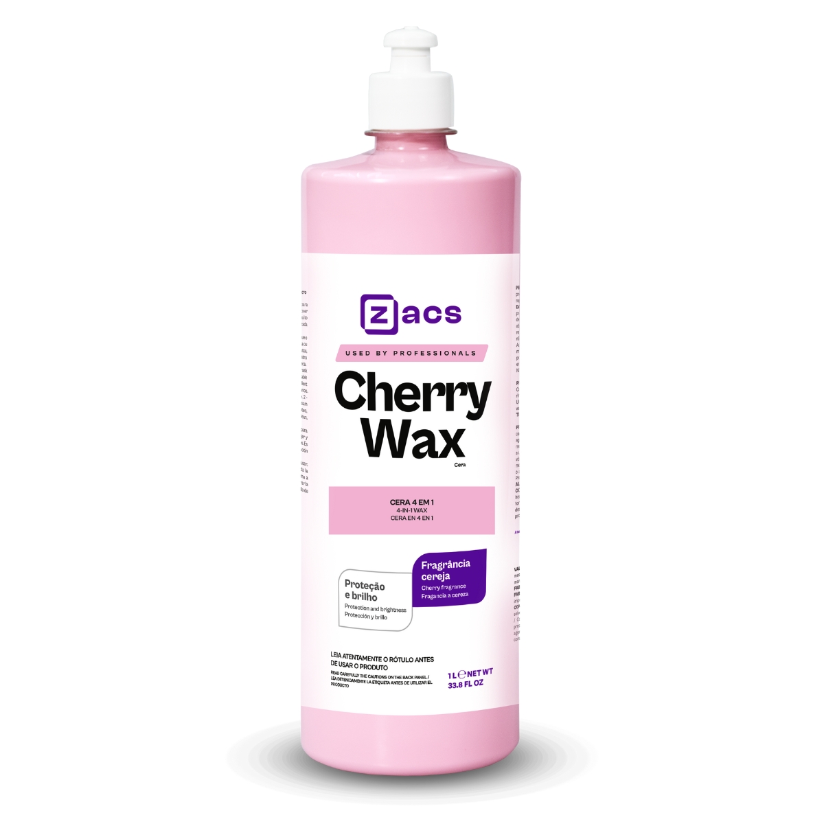 CHERRY WAX CERA 4 EM 1 LIMPA PROTEGE DÁ BRILHO SUAVIZA MICRO RISCOS 1L ZACS