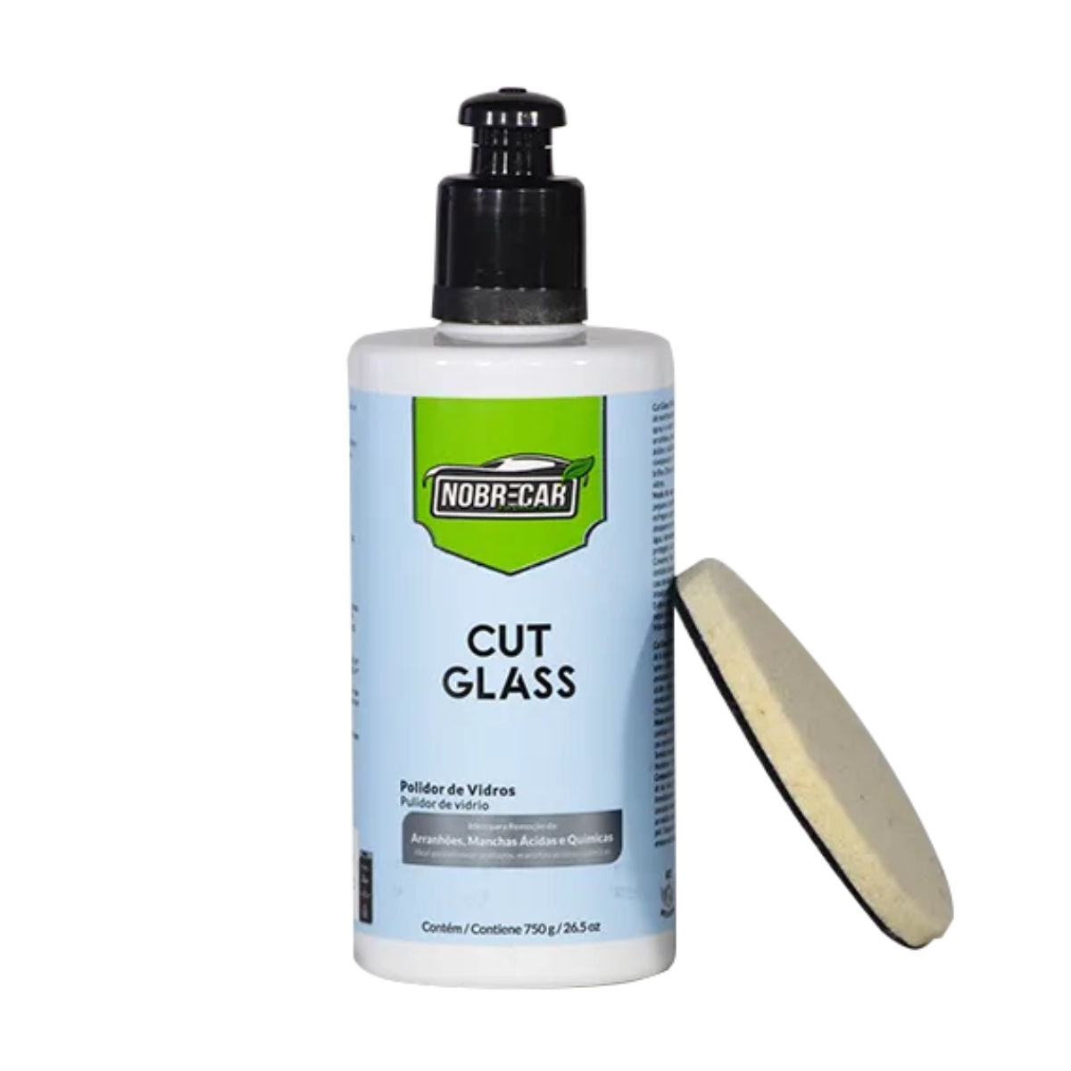 CUT GLASS COMPOSTO POLIDOR DE VIDROS 750G NOBRECAR