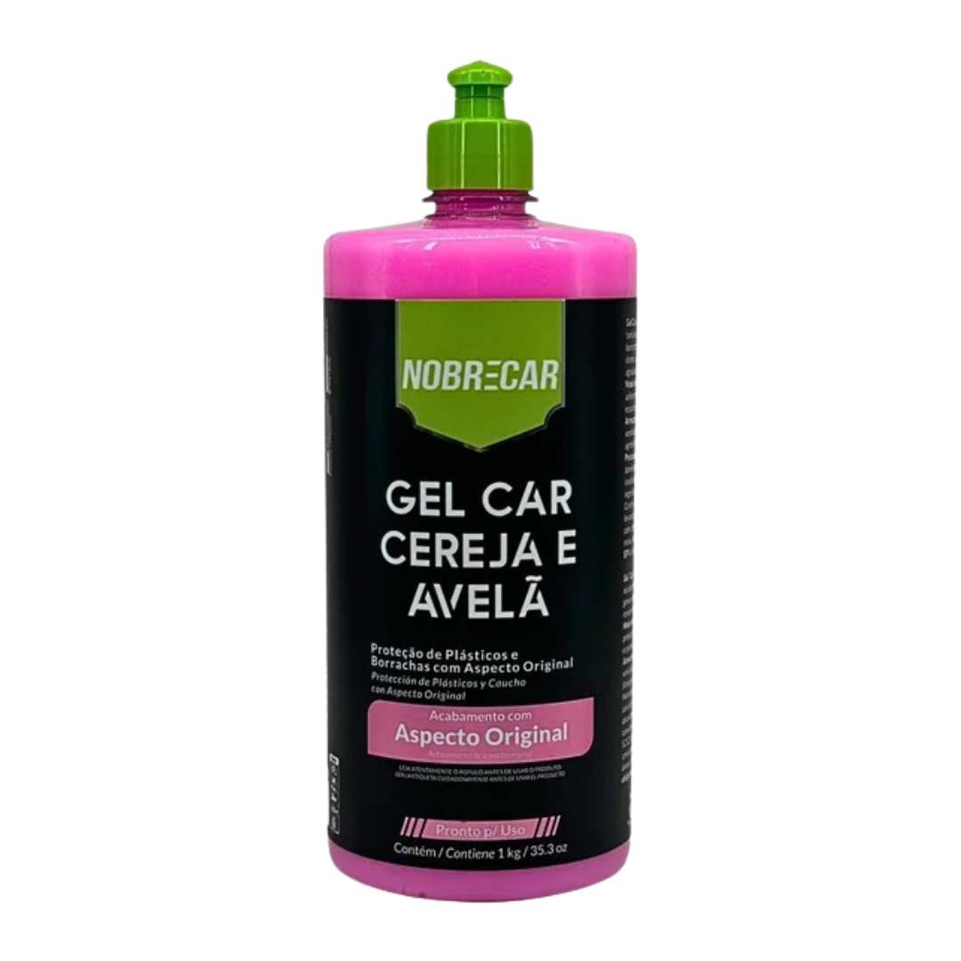 GEL CAR CEREJA E AVELÃ SILICONE PARA PLÁSTICOS E BORRACHAS 1KG NOBRECAR
