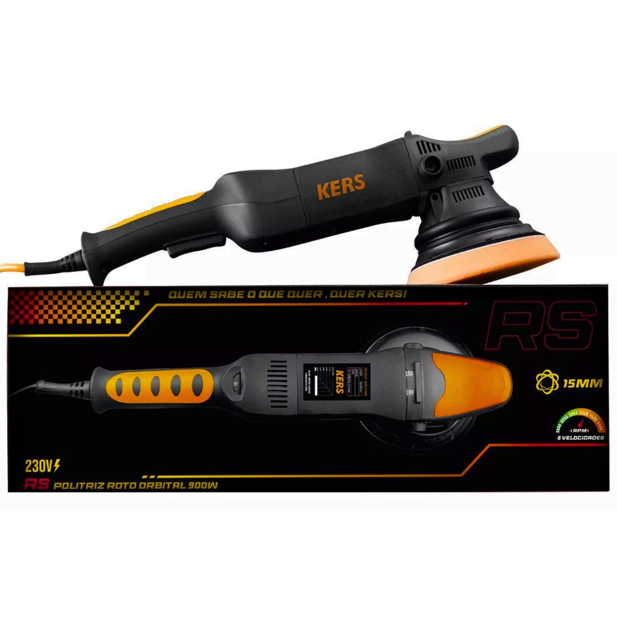 POLITRIZ ROTO ORBITAL RS 900W 15MM 5 POL 127V KERS