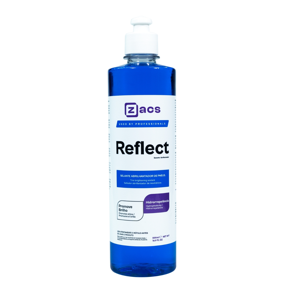 REFLECT SELANTE ABRILHANTADOR PARA PNEUS PRETINHO 500ML ZACS