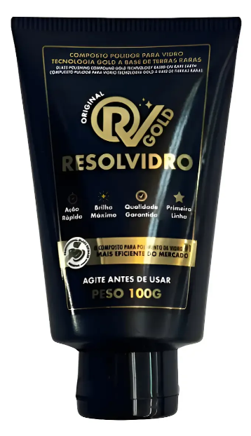 RESOLVIDRO PRONTO USO COMPOSTO PARA POLIMENTO DE VIDRO 100G GOLD
